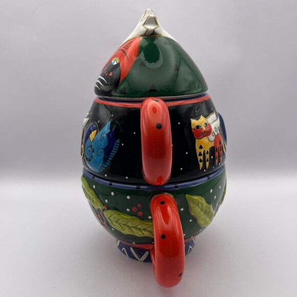 Laurel Burch Whimsical Cat Angel Teapot and Cup Tea for 1 - Picture 2 of 10